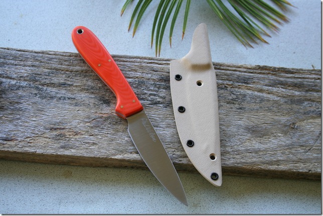 4 inch Bird and Trout with<br>hunter orange G10 handle and
					CPM 154 blade
