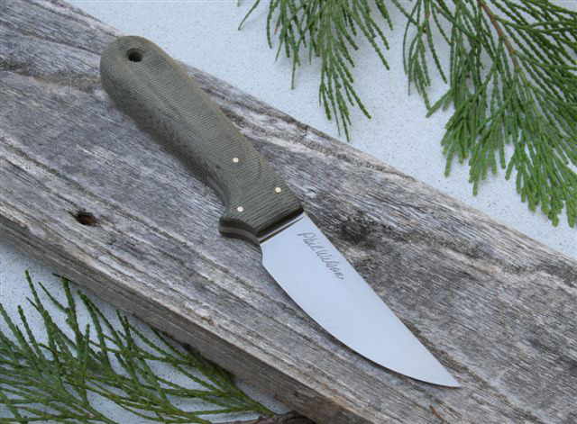 South Fork partial tang with Green Canvas Micarta